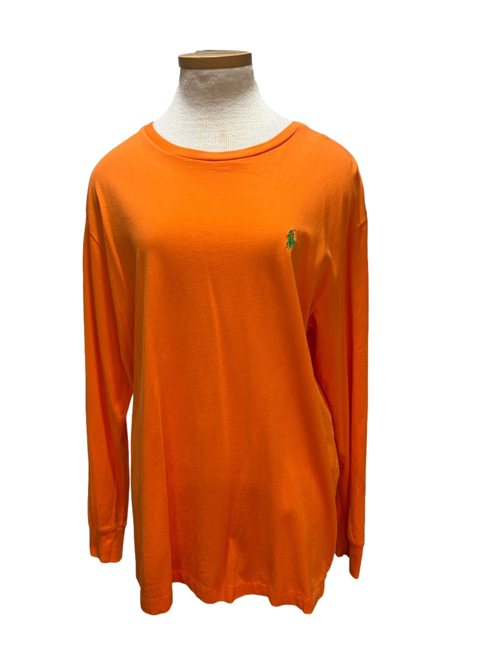 Polo Ralph Lauren sz L orange 100% cotton long sleeve tshirt